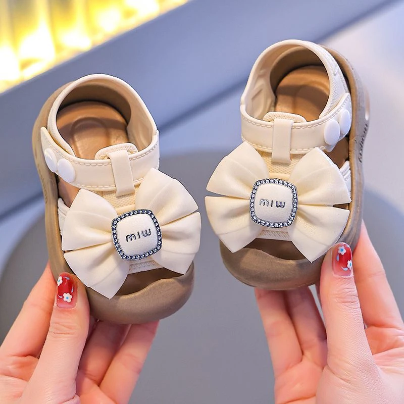 绣花卡通动漫防滑透气夏季学步鞋小公主软底童鞋单鞋小童皮鞋