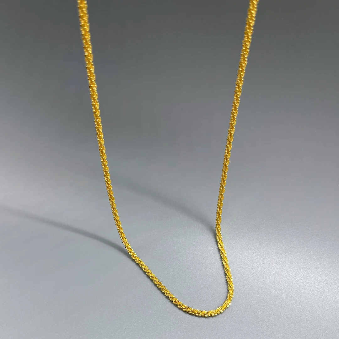 合金项链 2640合金爆闪满天星心动锁骨项链（链长45）