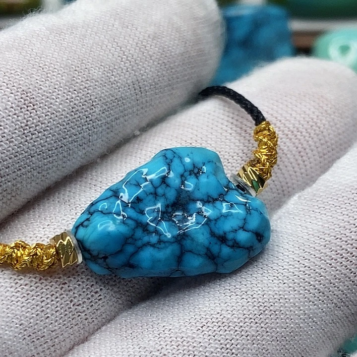 绿松石未镶嵌天然原矿 地大质检