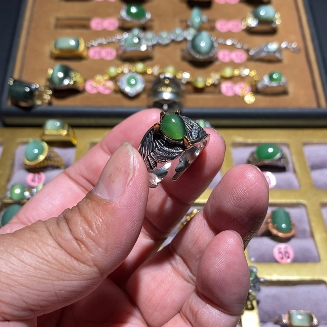 和田玉（碧玉）戒指未镶嵌