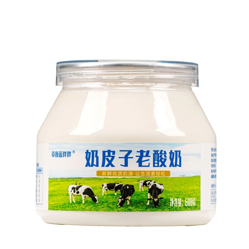 草原蓝胖胖内蒙古奶皮子老酸奶奶皮子酸奶600克