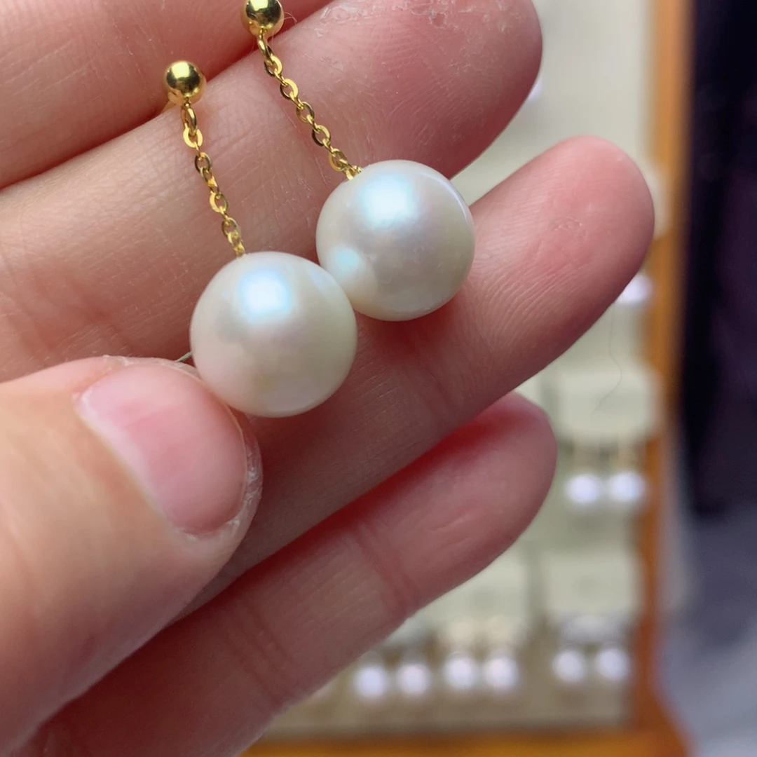 淡水珍珠耳饰银S925镶嵌04