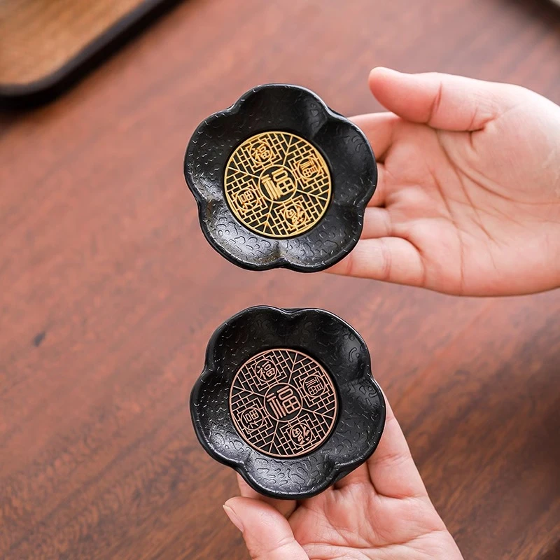 创意高档小梅花茶杯垫防烫茶杯托办公室防滑隔热垫功夫茶具零配件