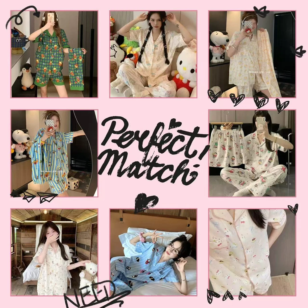 【新款三件套】云朵棉睡衣套装女2025新款三件套甜美可外穿