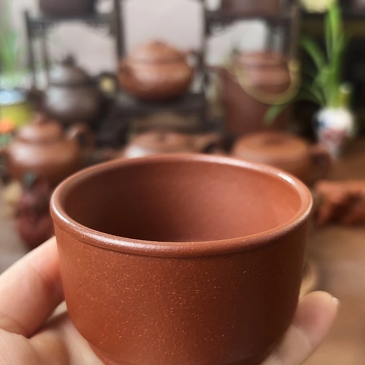 茶杯紫砂汉君杯 红降坡 100cc
