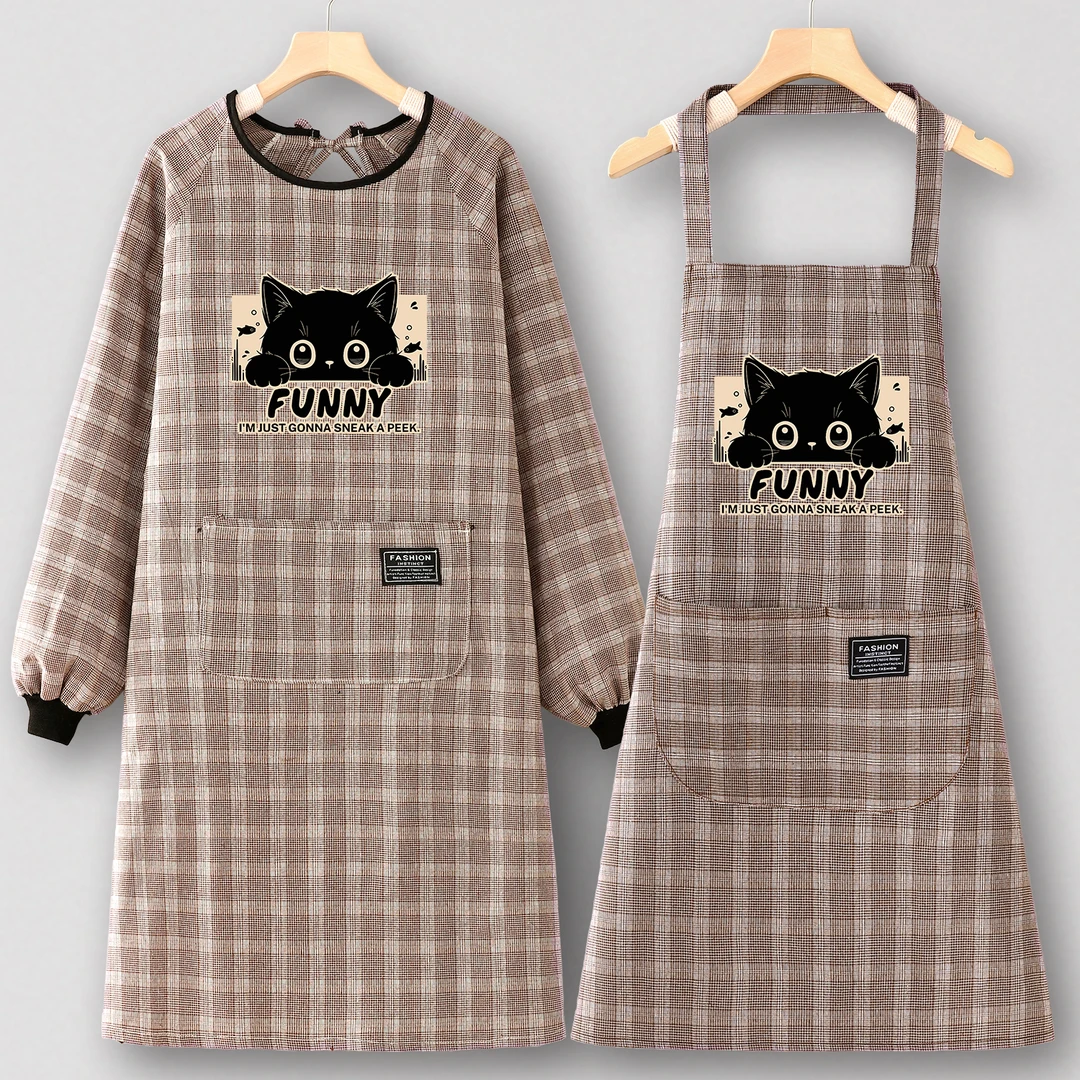 洋气可外穿罩衣女新款围裙厨房家用烘焙年轻款工作服上班专用定制