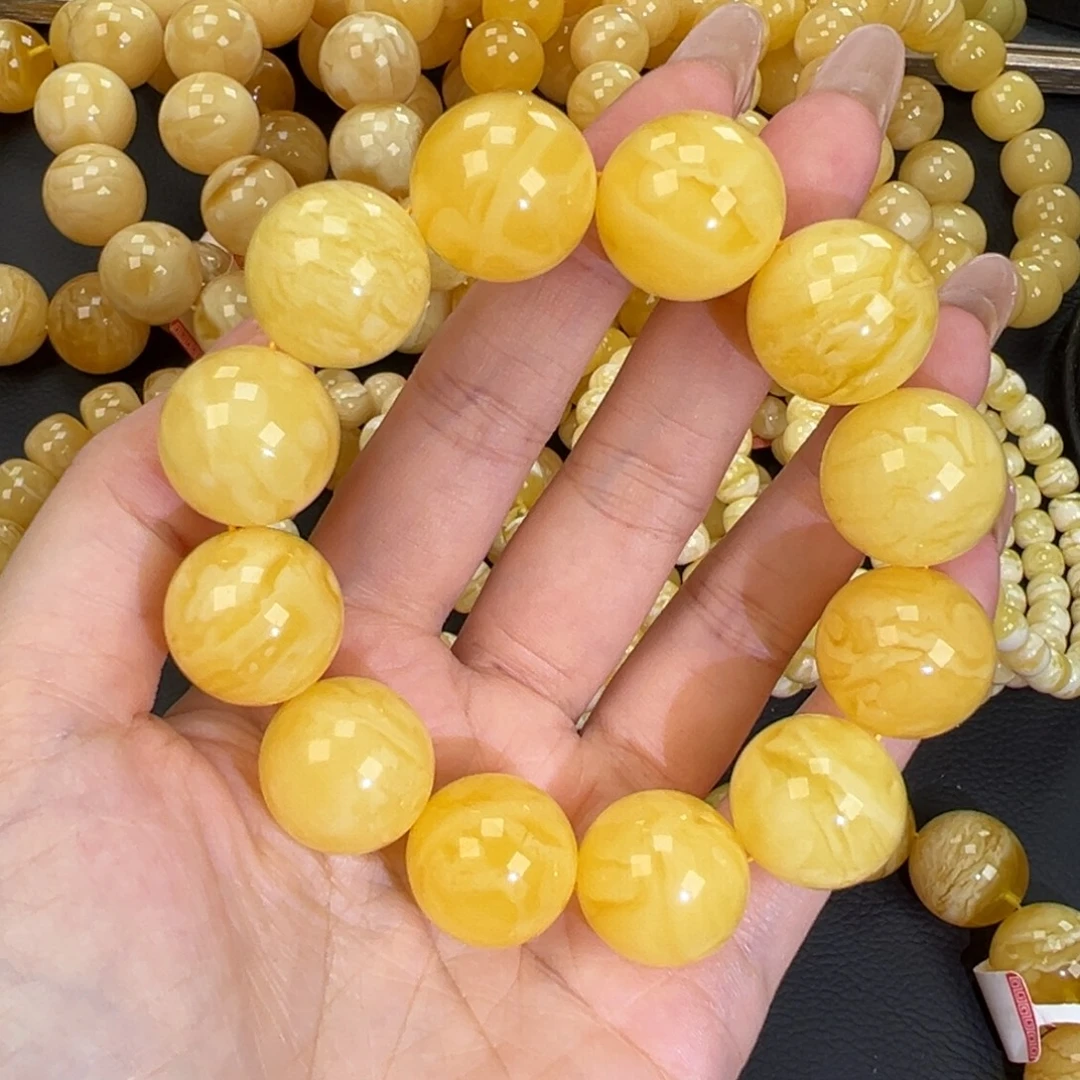 琥珀未镶嵌手链48.7浓蜡