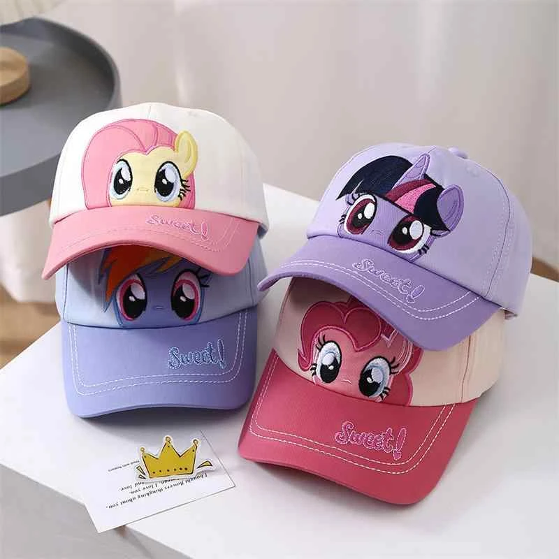 48-53cm儿童帽子春夏女童可爱鸭舌帽夏季防晒太阳帽出游棒球帽