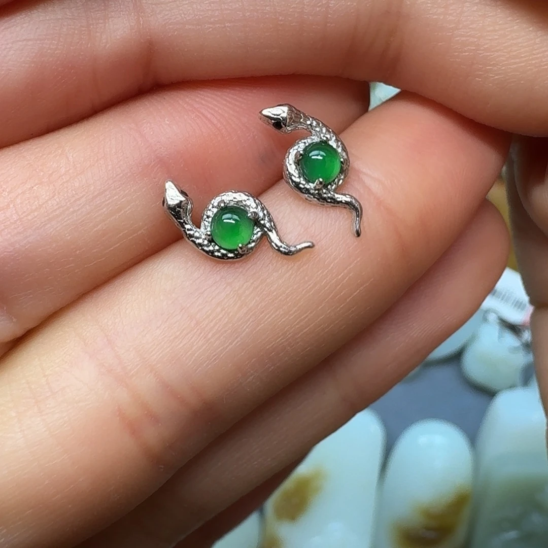 翡翠未镶嵌耳饰22222222