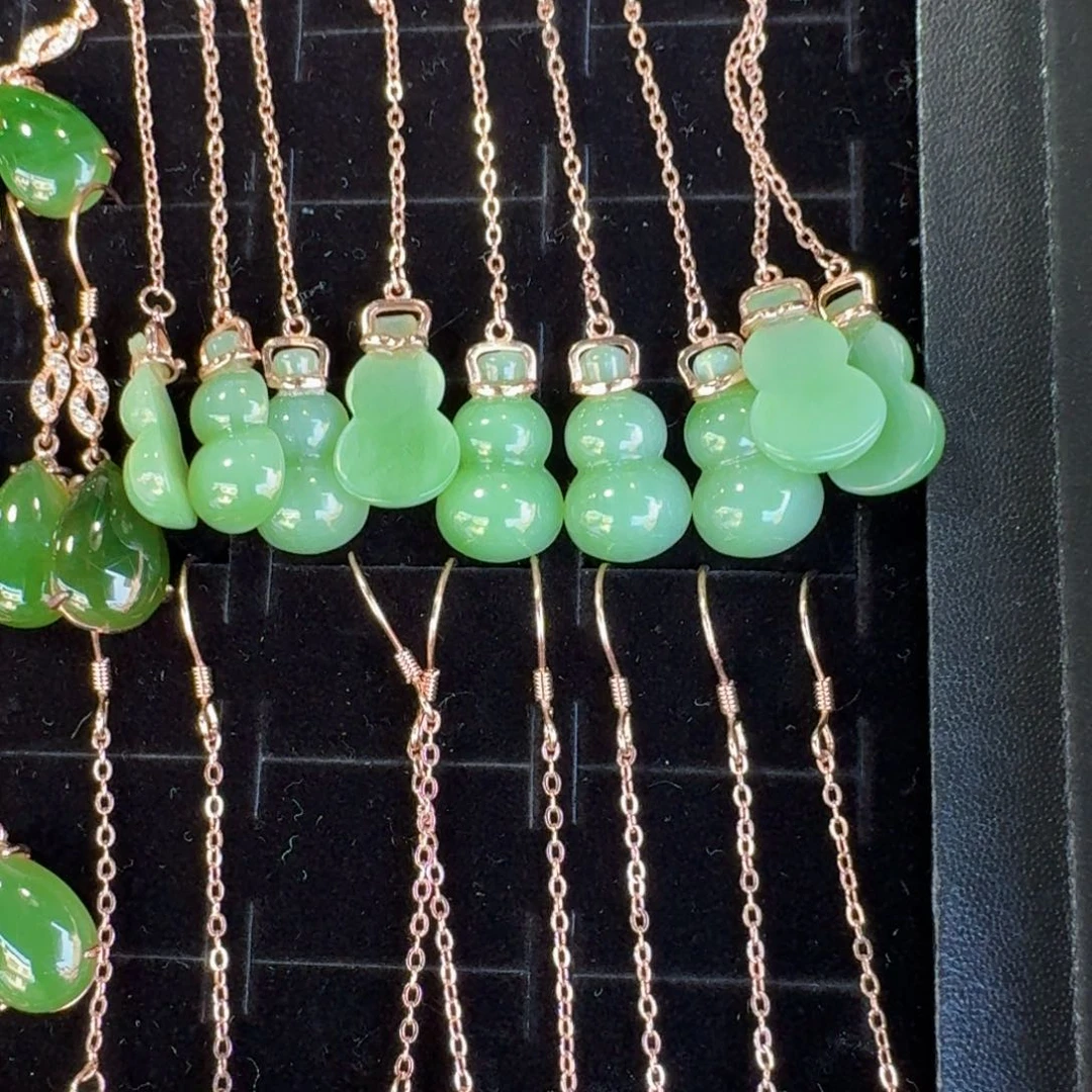 和田玉银S925镶嵌耳饰多样性发货 拍一发一