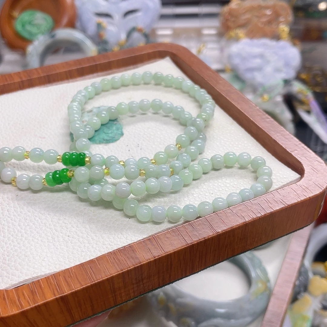 仙***常翡翠未镶嵌颈饰链