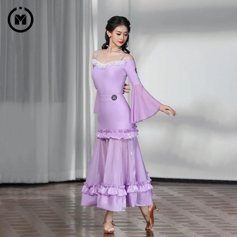 IAMYC摩登舞女成人新款包臀荷叶边撞料半身裙套装B10127+B20088-1