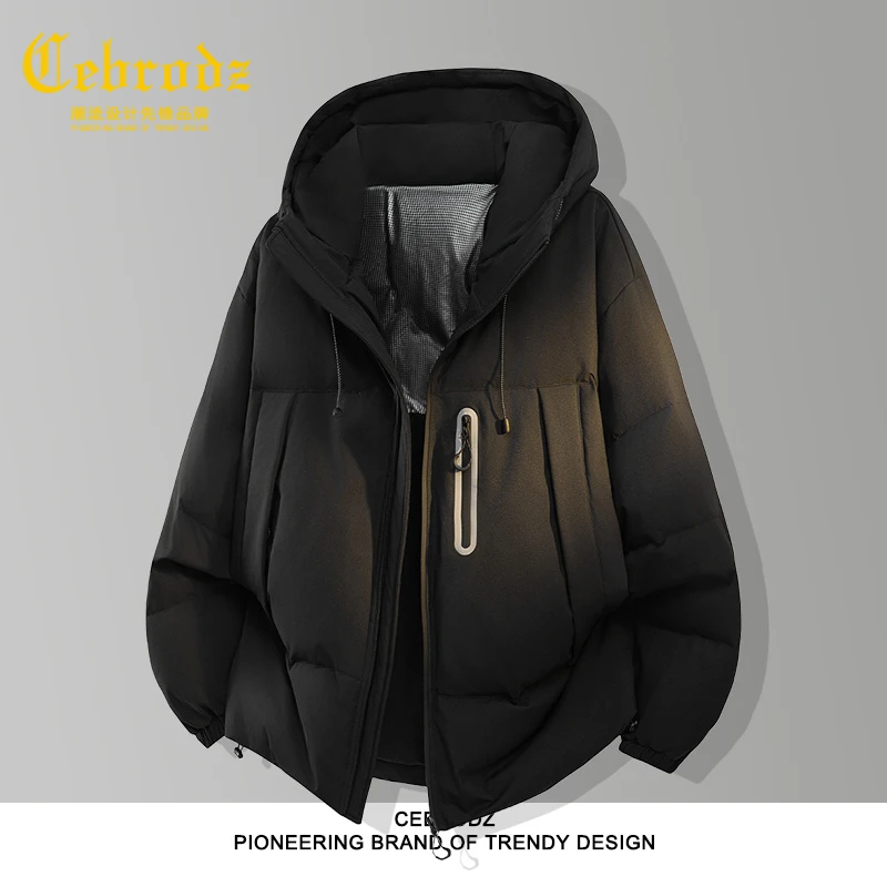 法国Cebrodz冬季加厚保暖羽绒服男士日系男复古立领男士外套男款