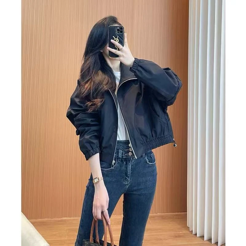 非图片款，女生防风春秋短外套短款秋季宽松连帽