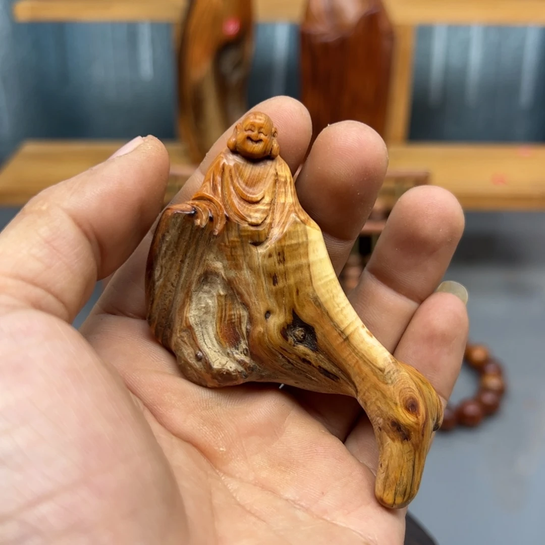 风***清木崖柏木摆件手把件