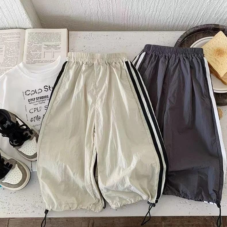 男童防蚊裤2025夏款裤子儿童百搭拉条防晒裤宝宝夏装小童休闲长裤