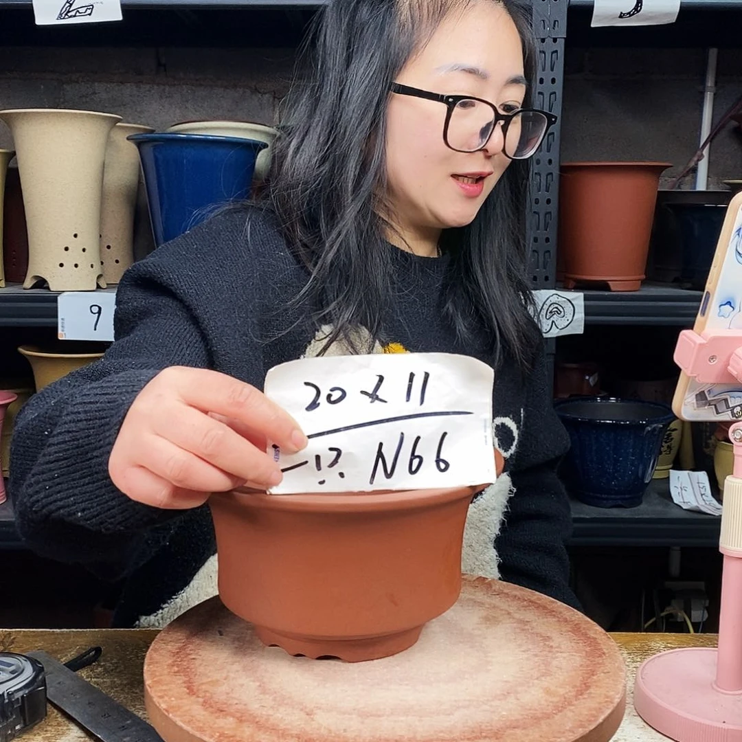 紫砂一只花盆货号N66