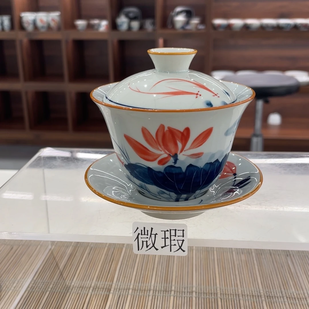 微瑕釉下彩纯手绘