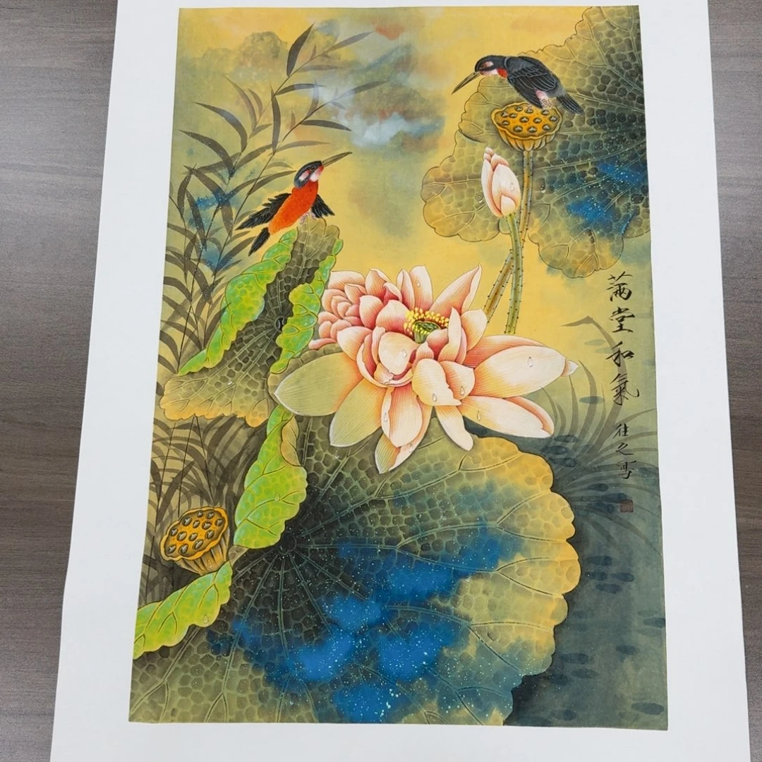 国画国画作品山水花鸟
