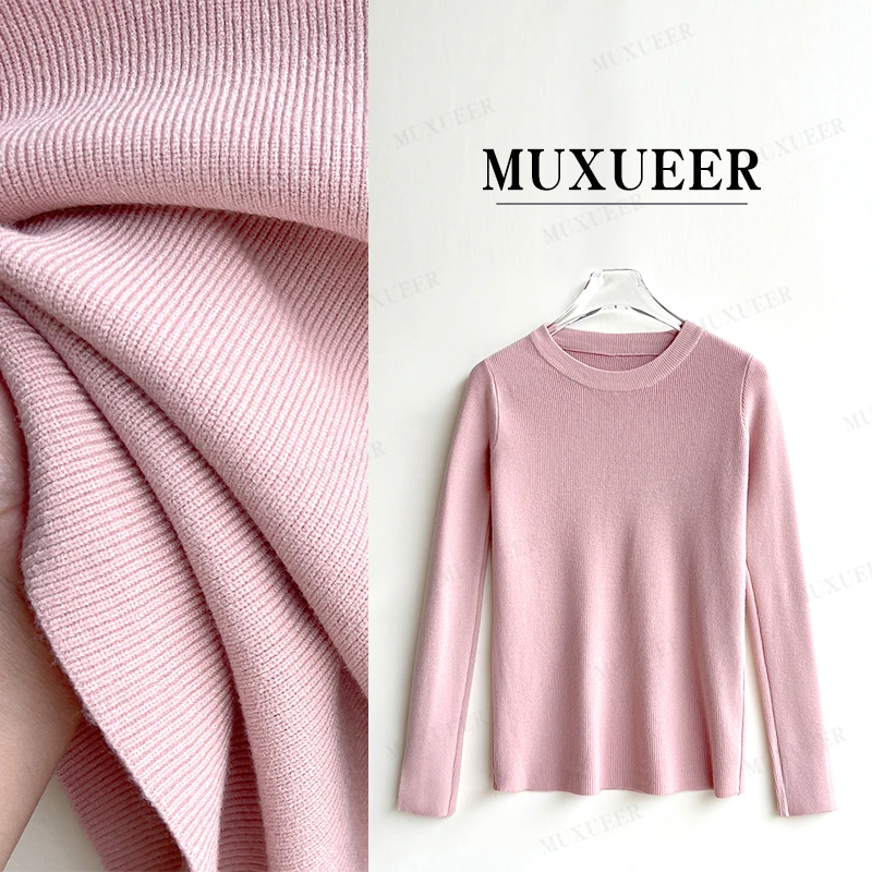 L288纯色圆领针织衫长袖修身内搭打底女
