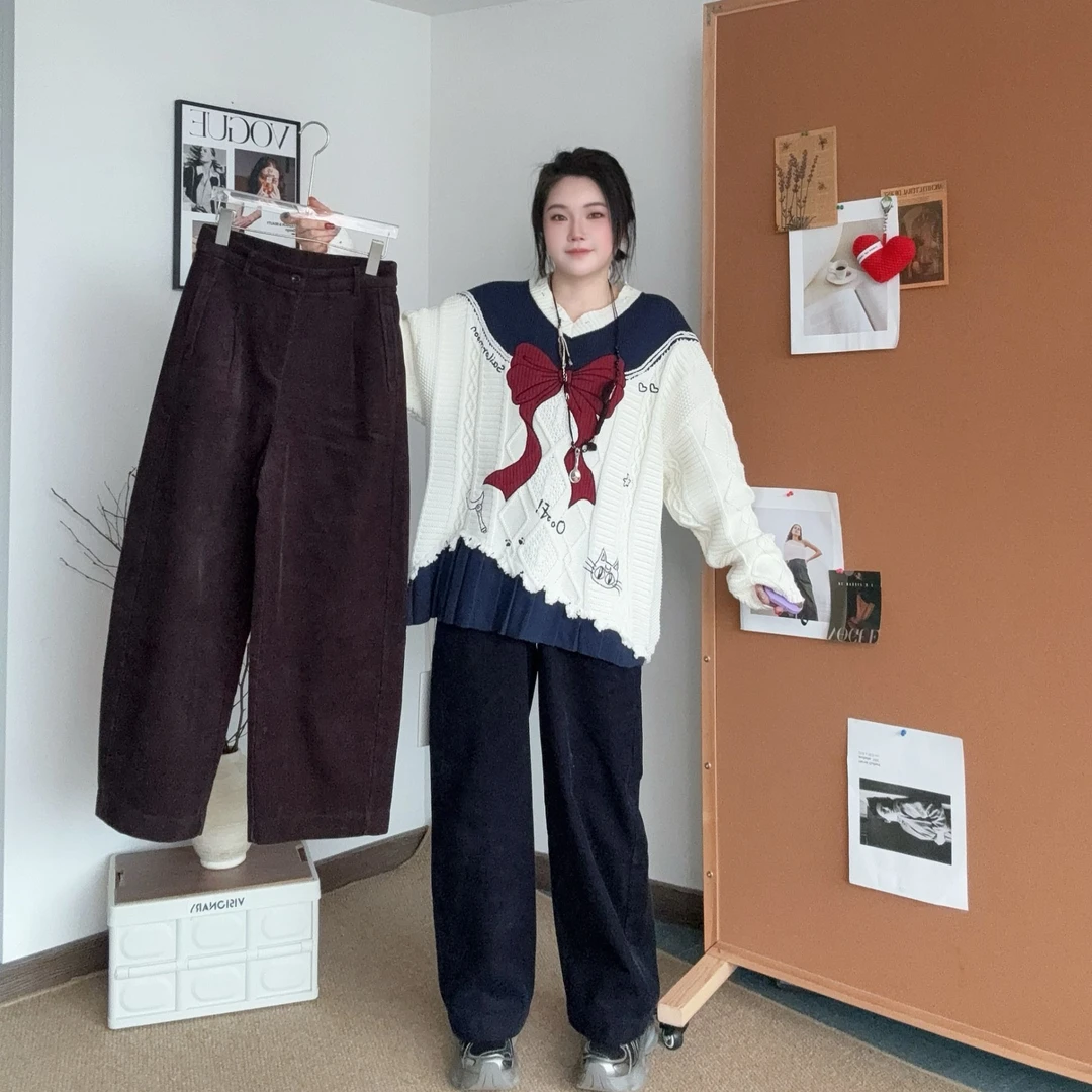 LUBEUINORTH 2025冬季新款挺括有型直筒休闲裤