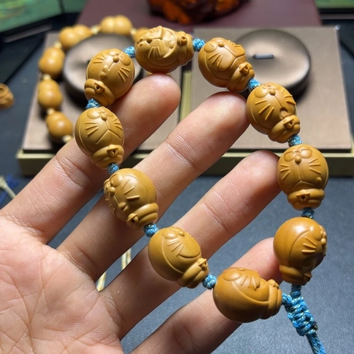 橄榄核手串/手链橄榄核雕哆啦A梦