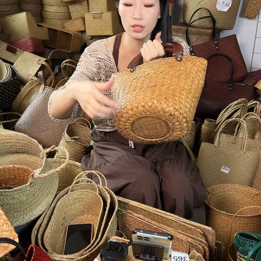 编织带草编包/草编收纳盒微瑕疵
