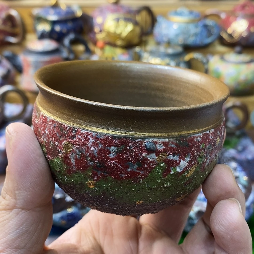 粗陶志野柴烧茶器