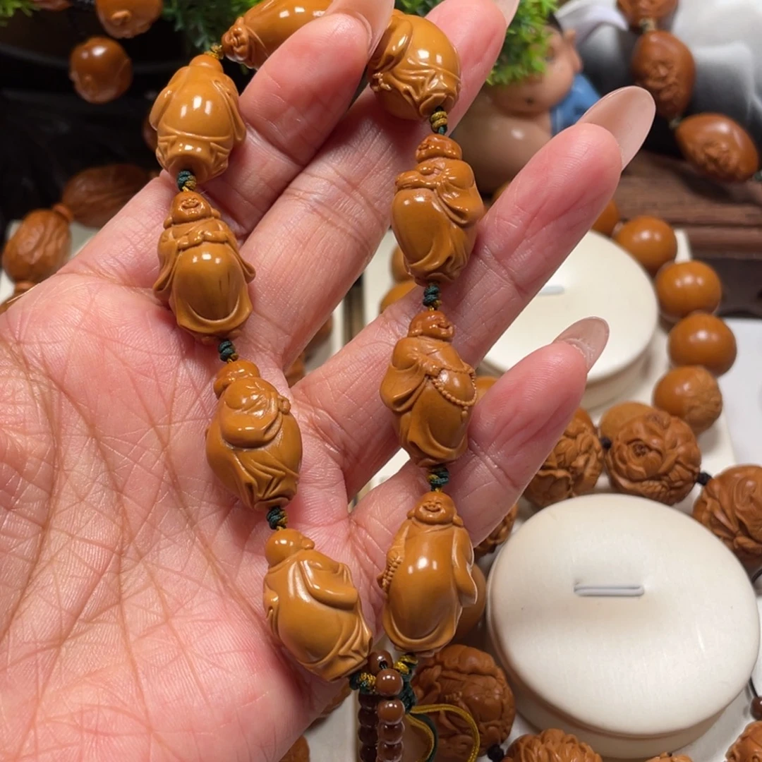 自在弥勒橄榄核手串