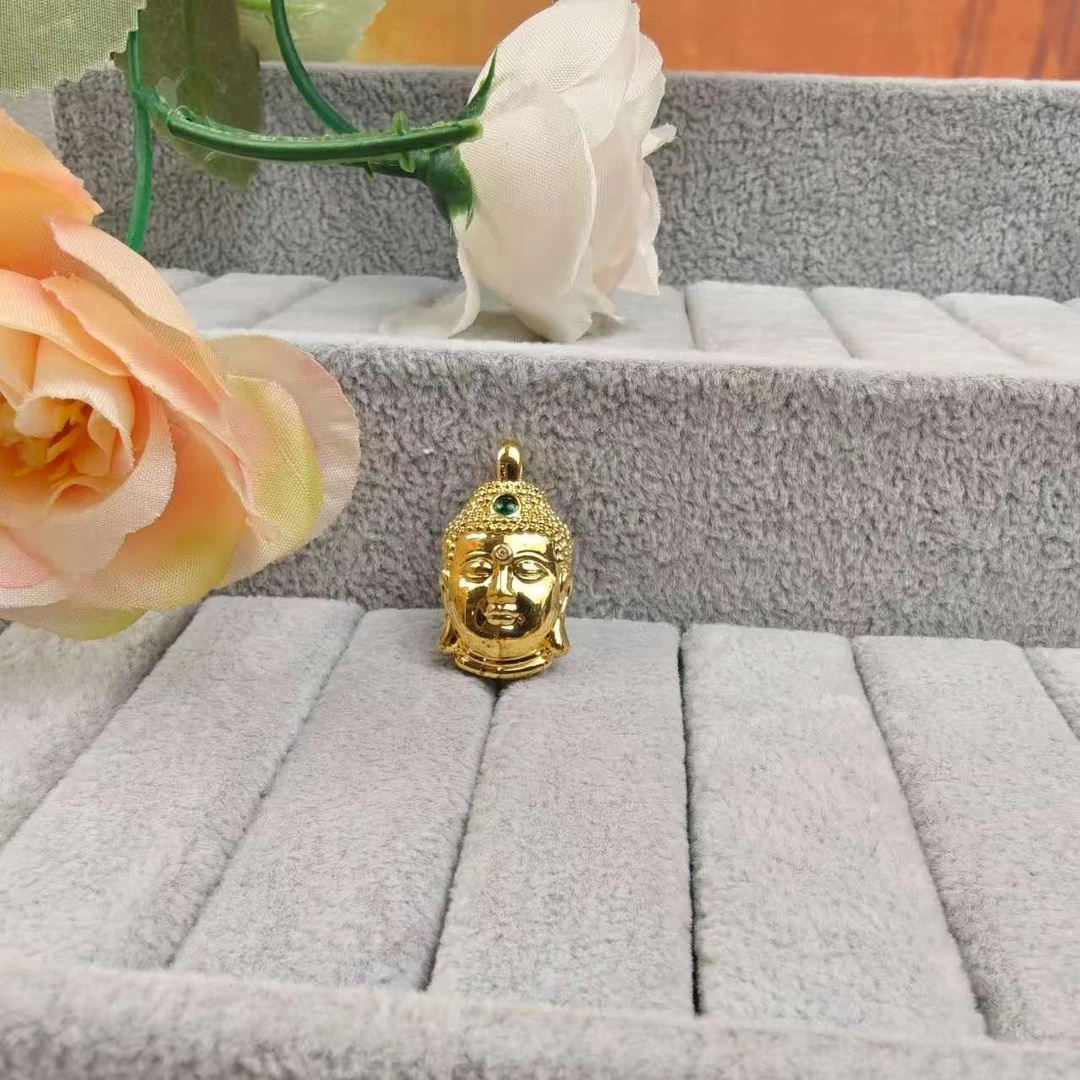 2025年新款18K金佛头吊坠 真金经典轻奢小众设计感时尚百搭礼物