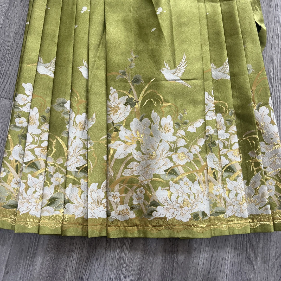 马面裙 花鸟 仿妆花