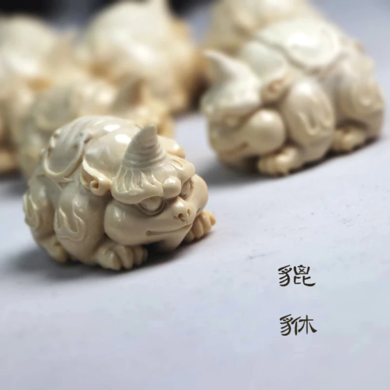 【和顺斋雅藏】猛犸牙貔貅猛犸象牙貔貅手把件小摆件手工冰料可爱