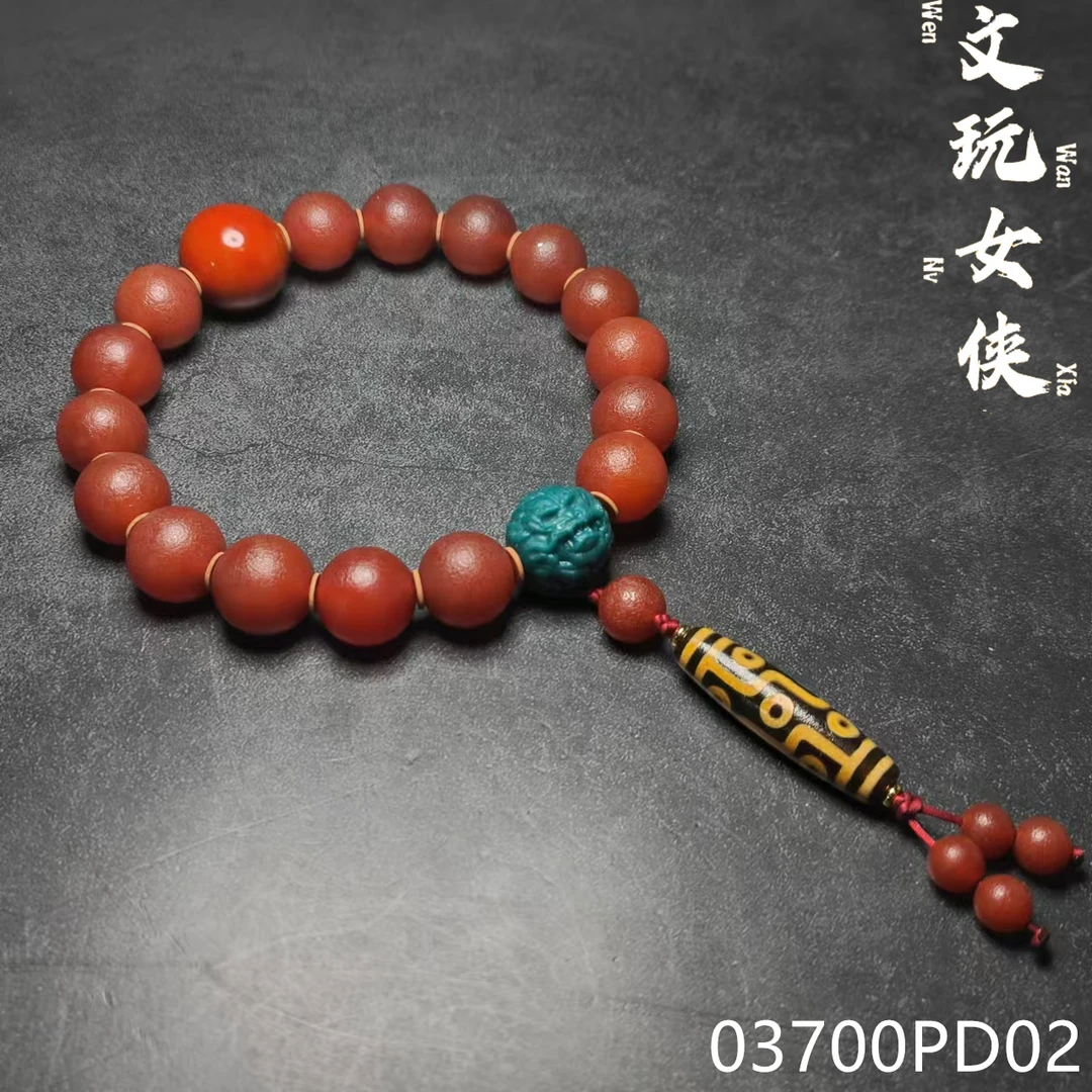 《文玩女侠慧慧》精品玛瑙手串手持19【文玩探宝】03700PD02H3-4
