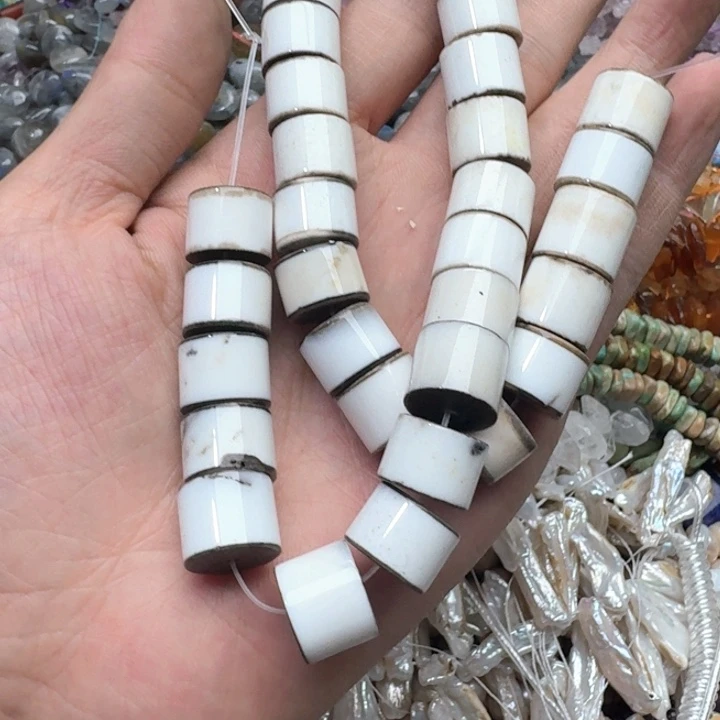 合金玛瑙/玉髓珠宝半成品一条14mm西亚玛瑙剁珠