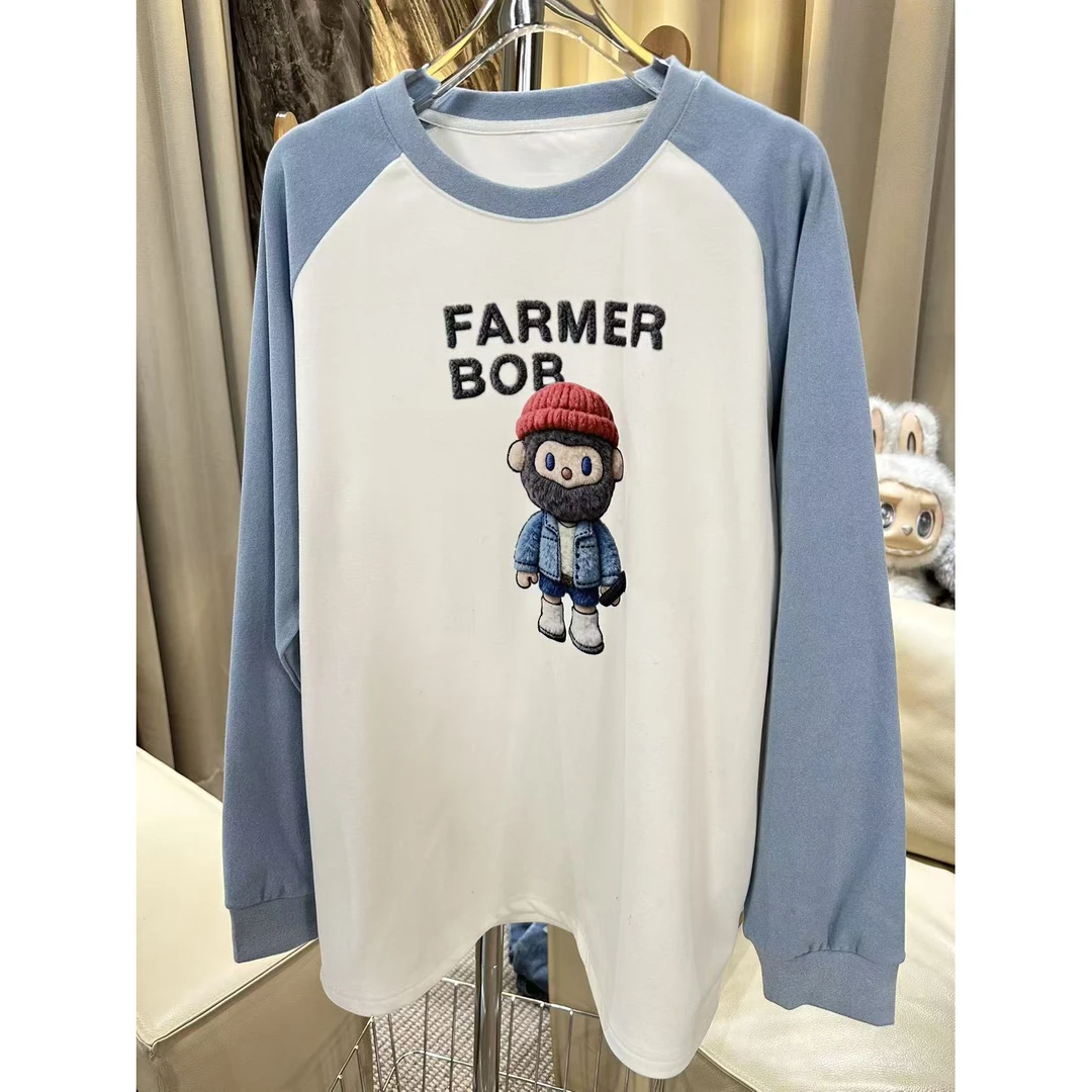 包嫂【W901胡子哥】2025年T恤重百搭春秋季款冬长袖发热保温保暖