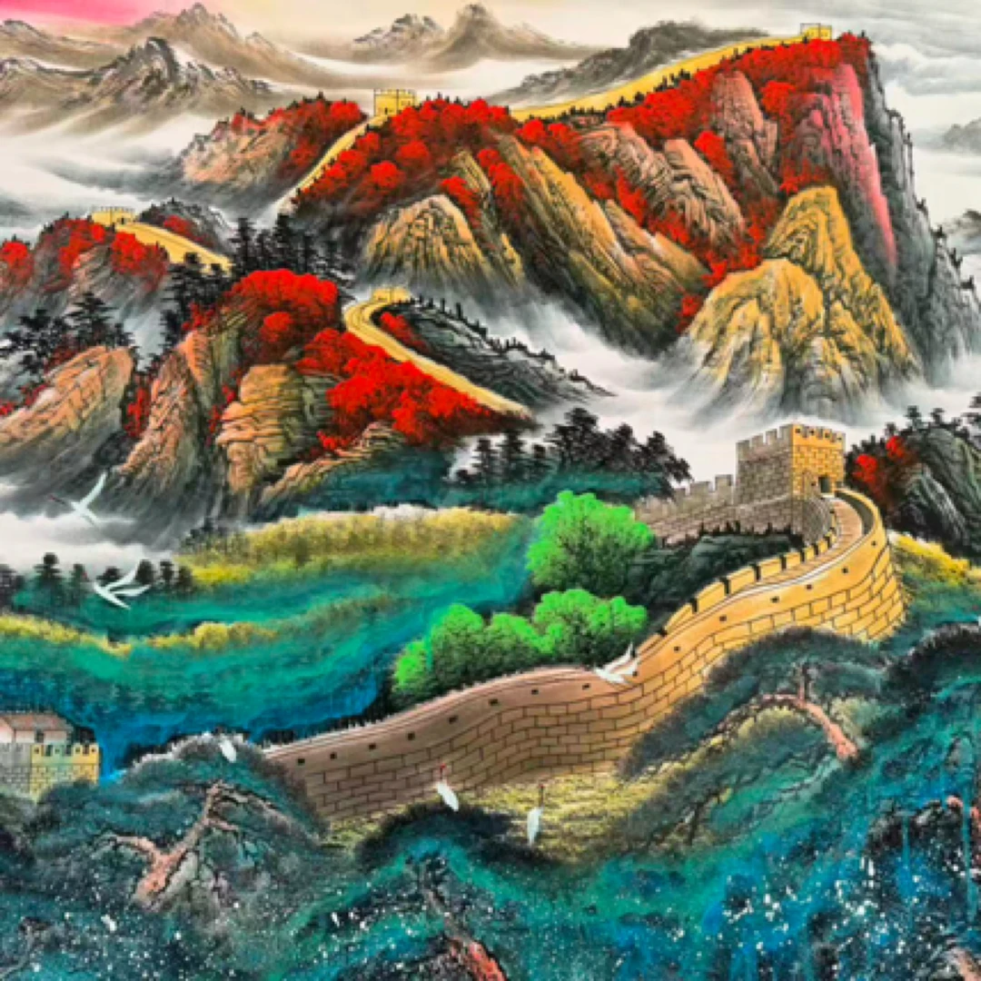 马翰老师纯手绘长城