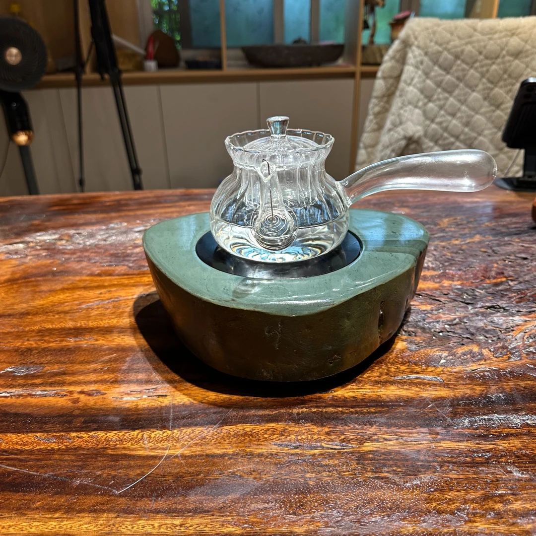 贵州奇石茶炉煮茶器电陶炉煮茶器家用茶道煮水创意耐热一体绿色