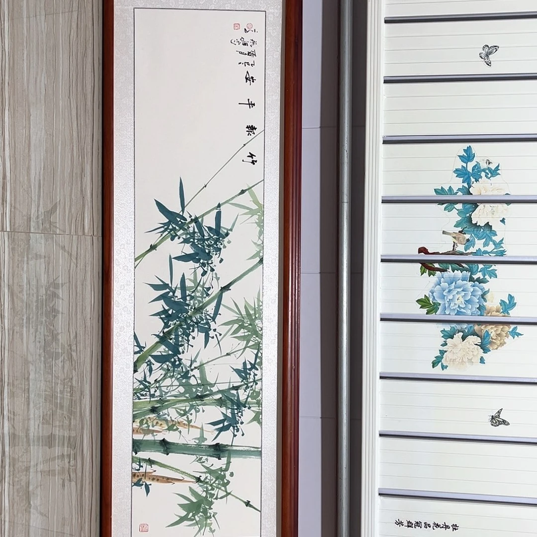 国画书画作品带框163×48