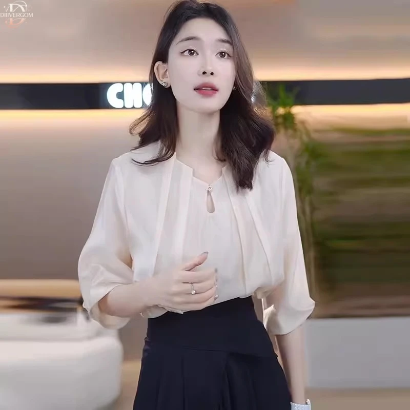 夏季高级感法式撞色短袖冰丝针织衫纯欲慵懒风洋气显瘦女装上衣