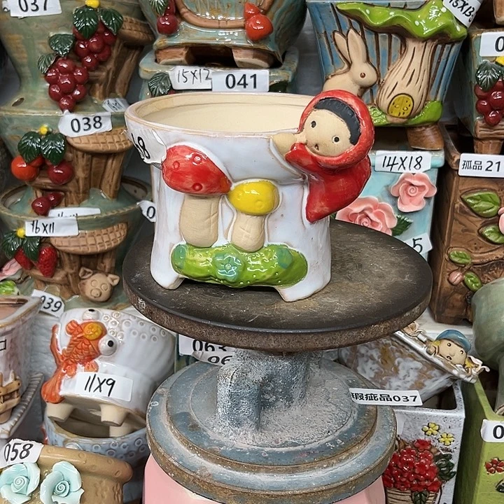 紫砂花盆粗陶材质多肉花盆