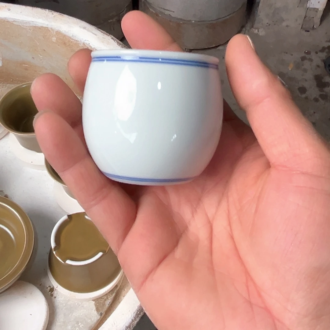 杯青花瓷器青花绘花图案