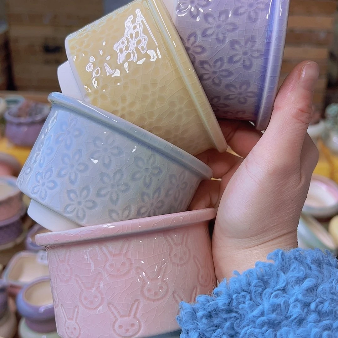 红陶陶瓷花盆当场满12包邮