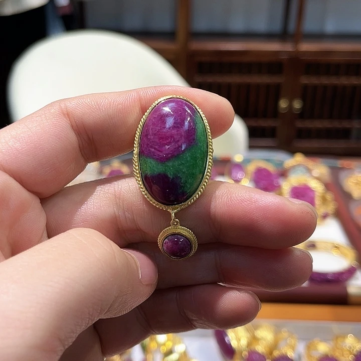 锦纶非金属红宝戒指