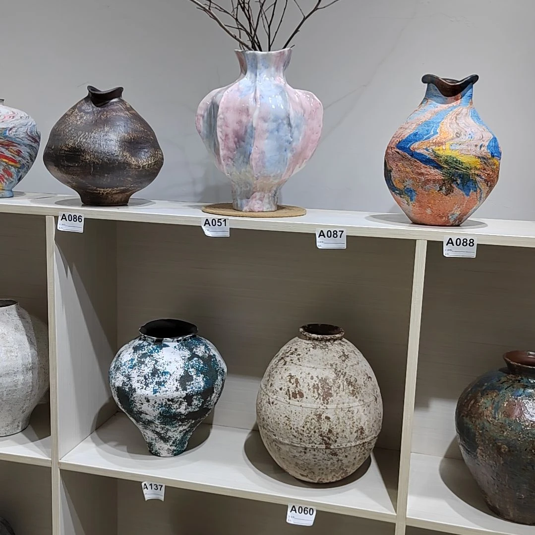 小***鹿陶瓷瓷片景德镇陶瓷花瓶南瓜款