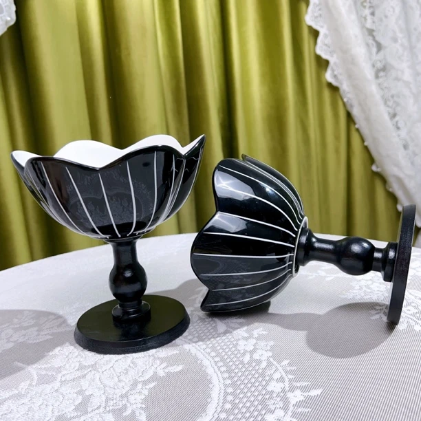 法式陶瓷木质腿果盘水果盘点心盘下午茶盘餐厅摆件