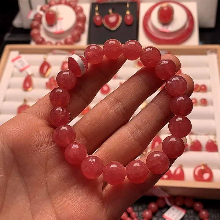 菱锰矿（红纹石）手绳未镶嵌