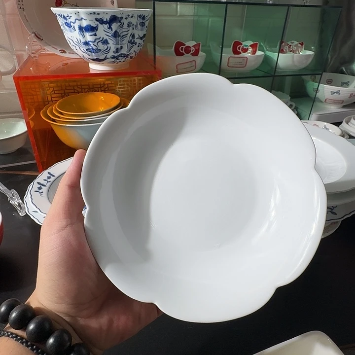 17.5cm芙蓉盘（白玉瓷）