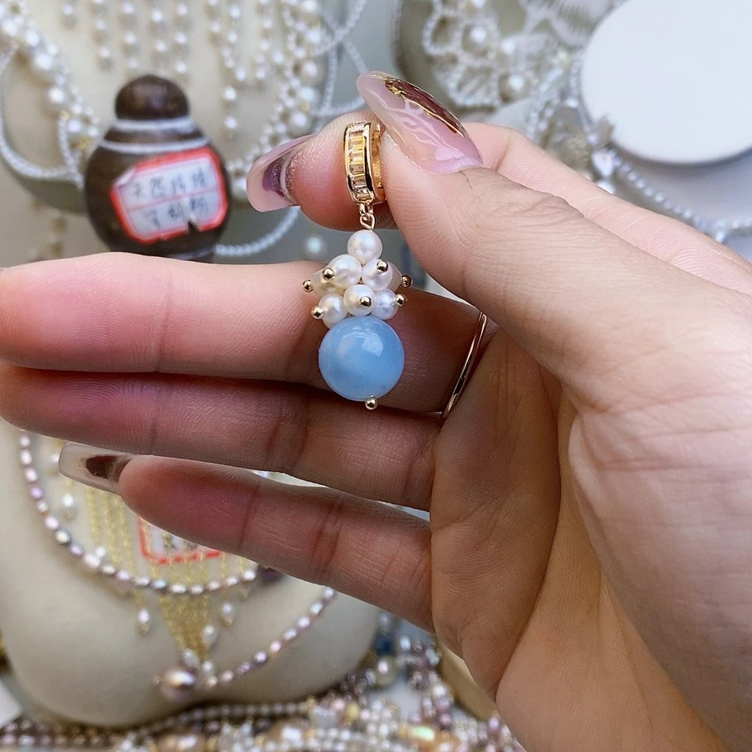 淡水珍珠颈饰银S925镶嵌