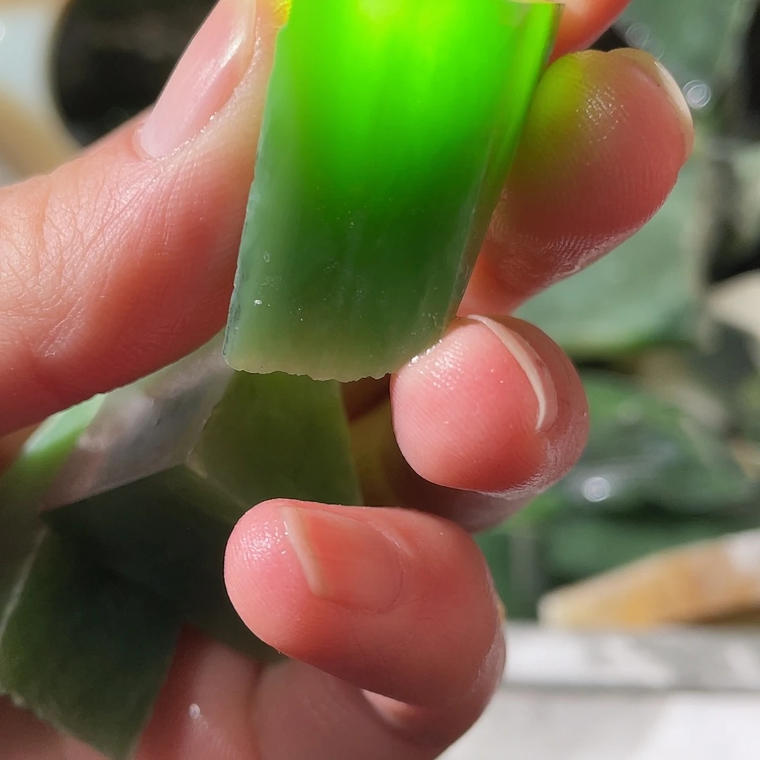 定制和田玉未镶嵌和田玉碧玉7号矿边角