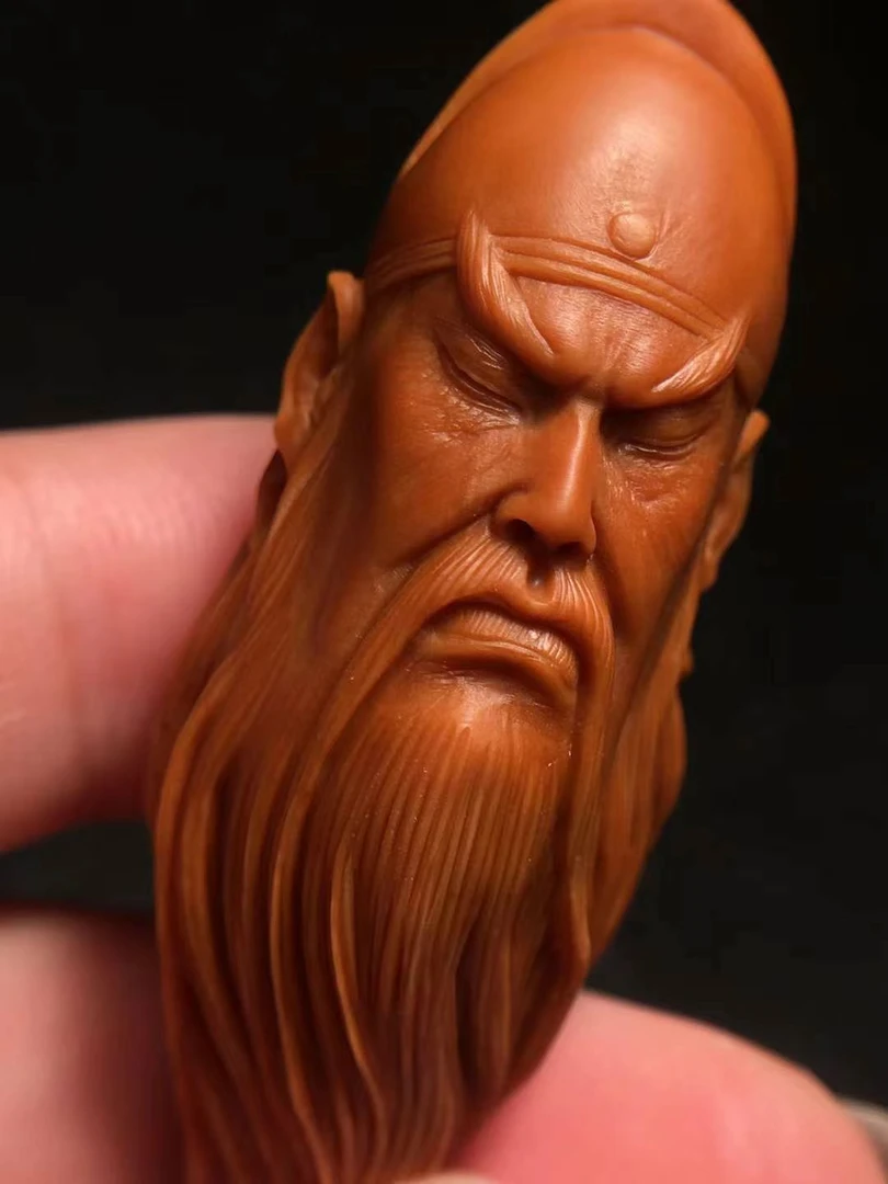 忠义千秋关公橄榄核雕手工雕刻单籽橄榄核手串